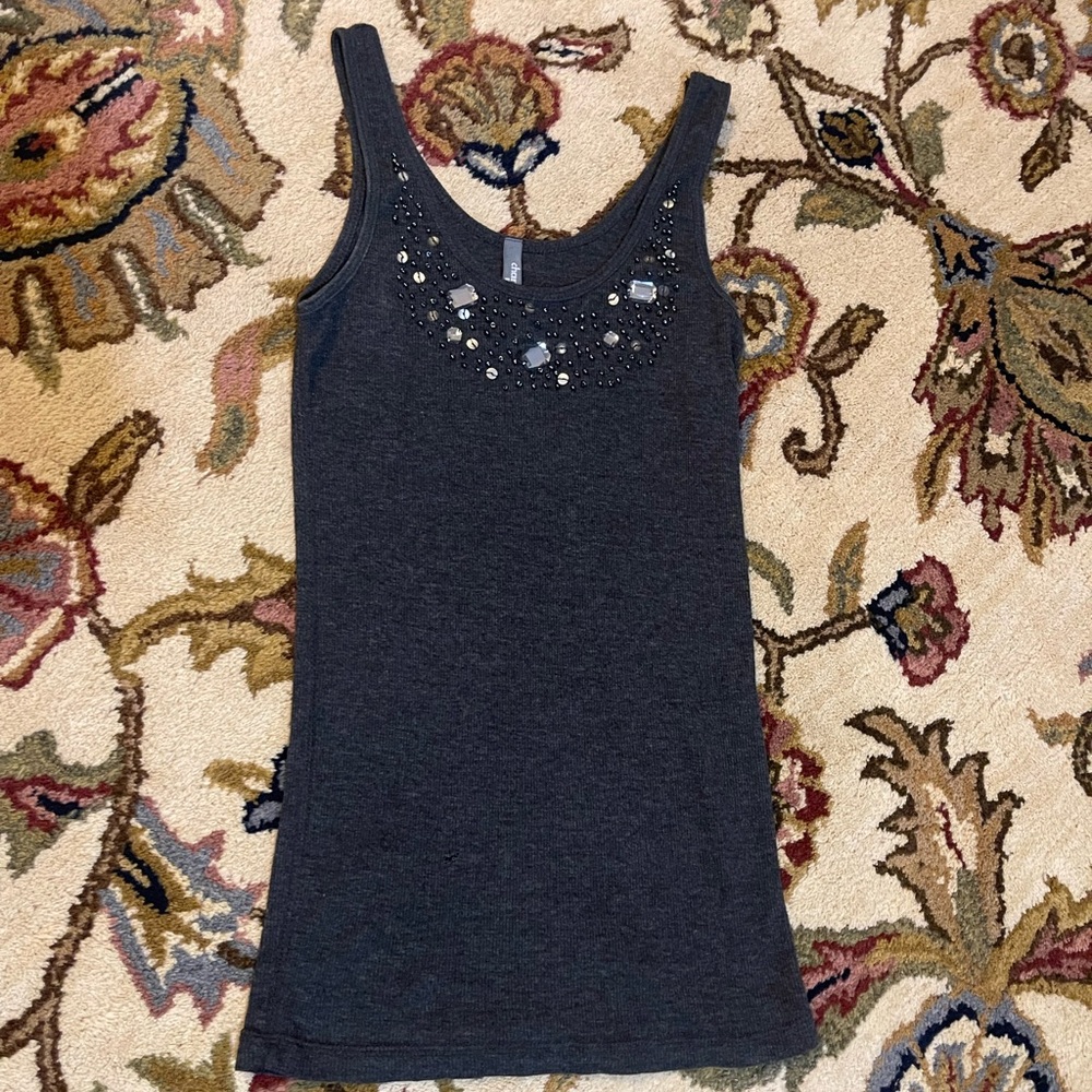 Charlotte Russe Women’s Sequin & Beaded Tank Top – Size Small